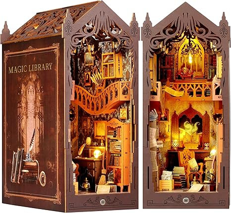 Magic Library 3D Wooden Puzzle Bookend Bookshelf